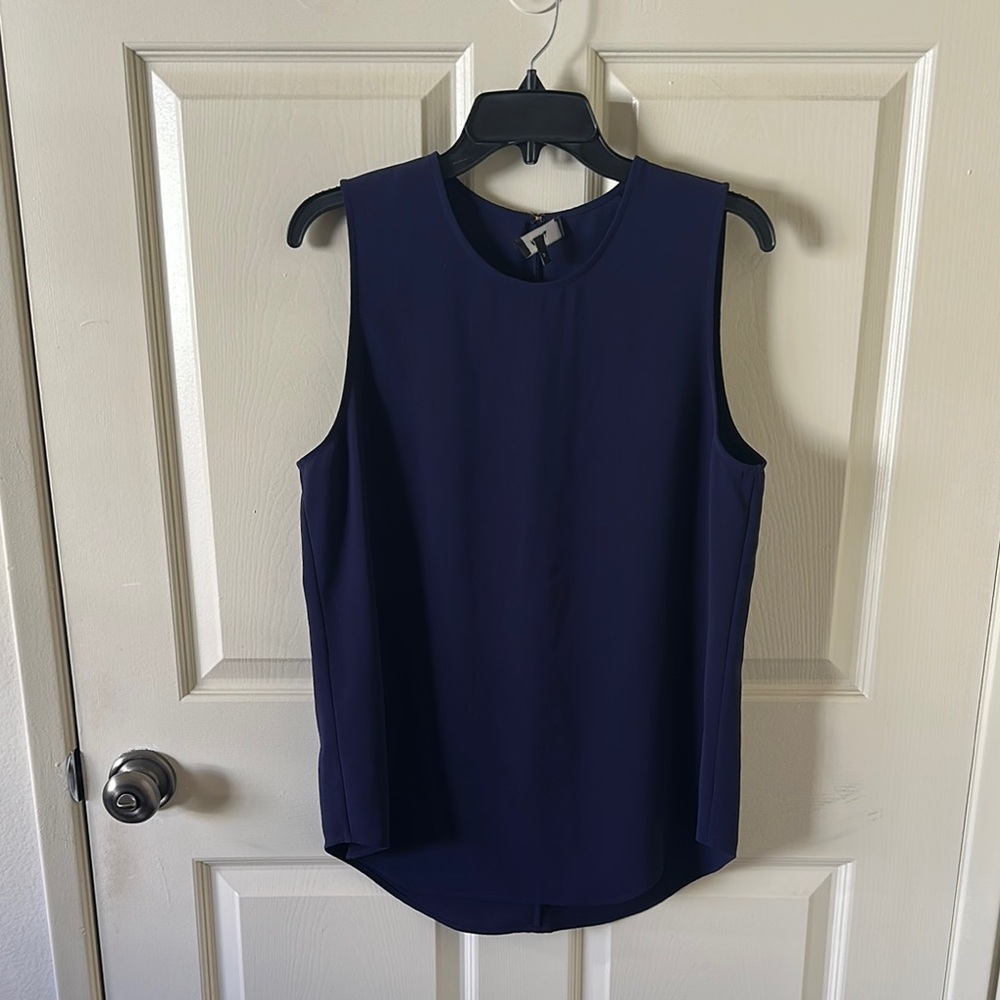 Theory Navy Sleeveless Blouse